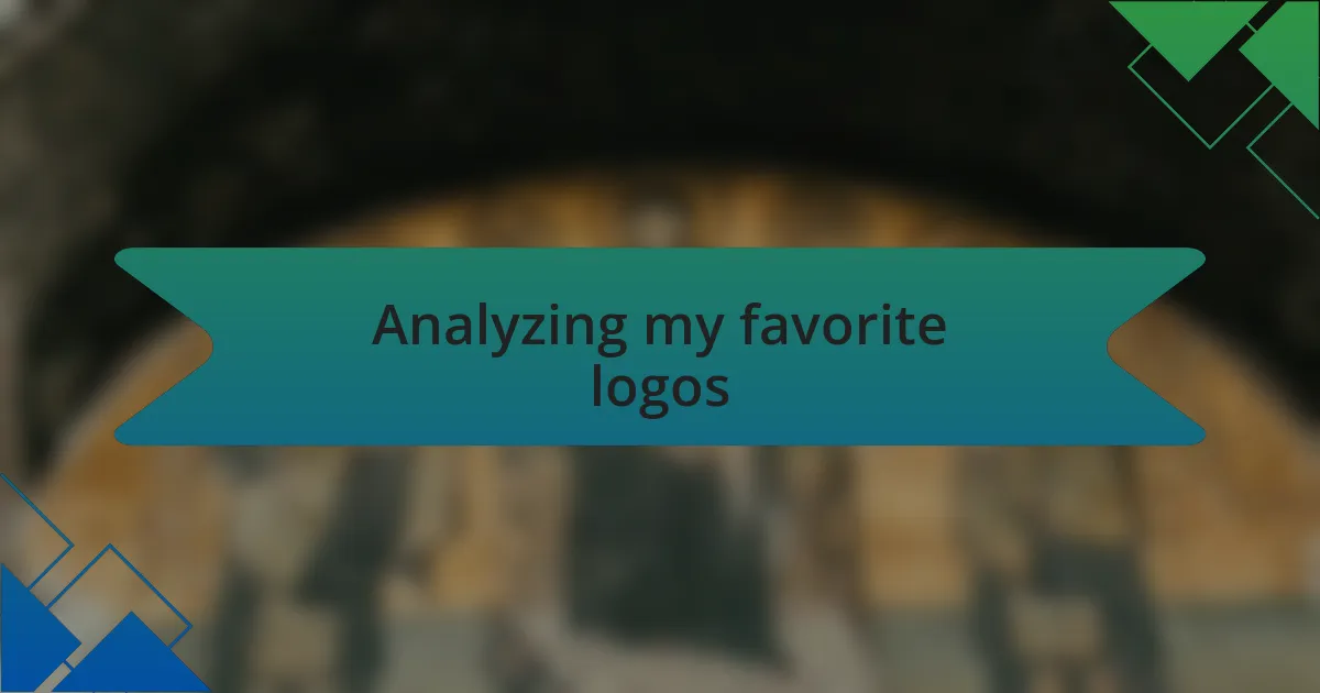 Analyzing my favorite logos
