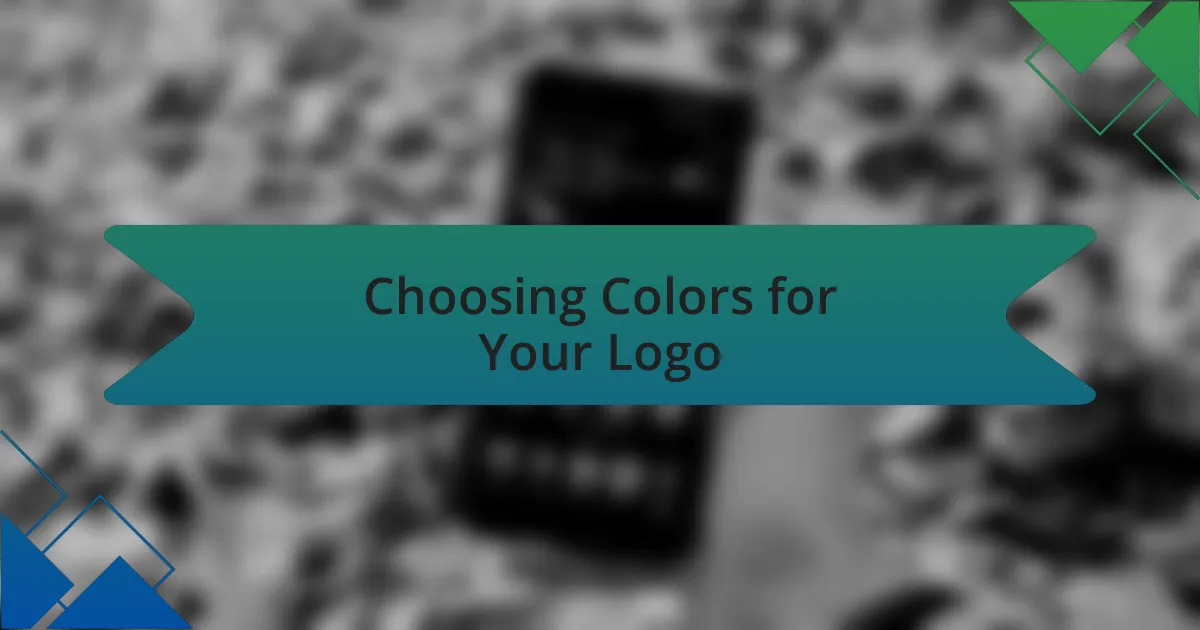 Choosing Colors for Your Logo