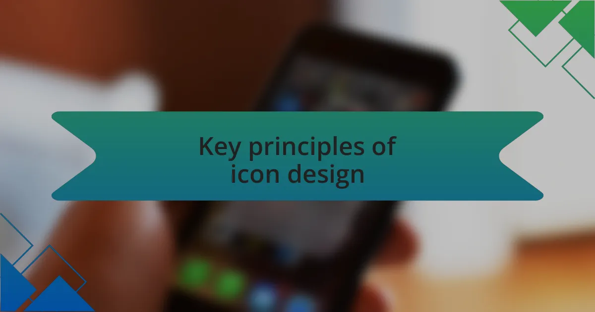 Key principles of icon design