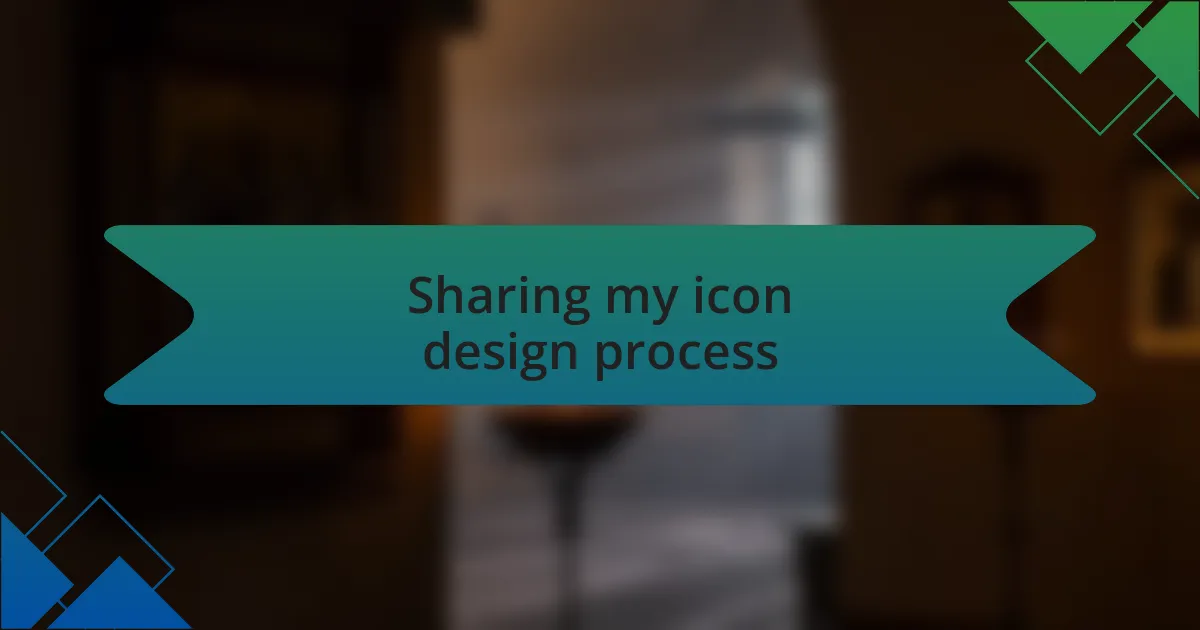 Sharing my icon design process