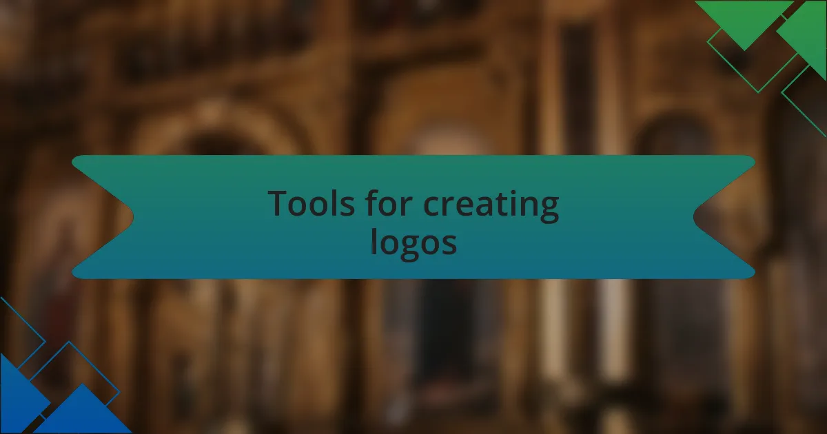 Tools for creating logos